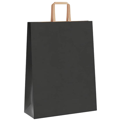Sacchetti di Carta Kraft 50 pz con Manici Neri 32x12x42 cm