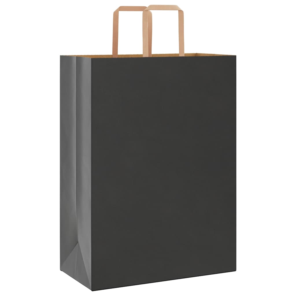 Sacchetti di Carta Kraft 50 pz con Manici Neri 32x17x44 cm