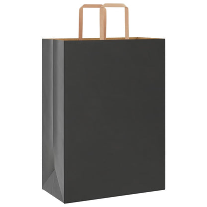 Sacchetti di Carta Kraft 50 pz con Manici Neri 32x17x44 cm
