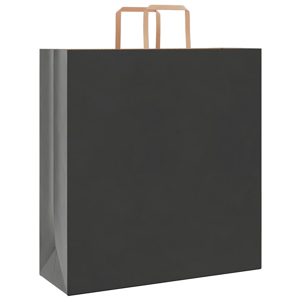Sacchetti di Carta Kraft 50 pz con Manici Neri 45x17x48 cm