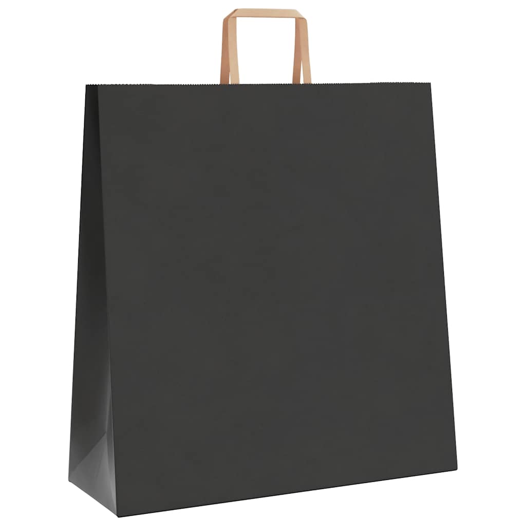 Sacchetti di Carta Kraft 50 pz con Manici Neri 45x17x48 cm