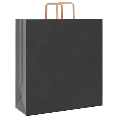 Sacchetti di Carta Kraft 250 pz con Manici Neri 45x17x48 cm