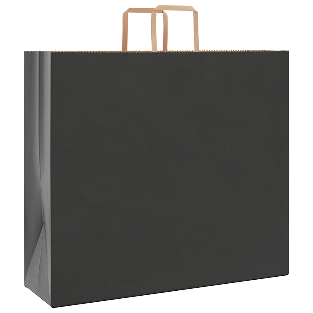 Sacchetti di Carta Kraft 250 pz con Manici Neri 54x15x49 cm