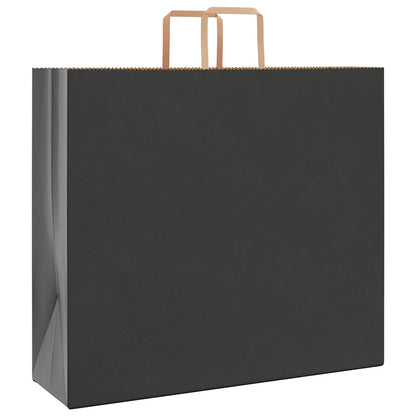 Sacchetti di Carta Kraft 250 pz con Manici Neri 54x15x49 cm