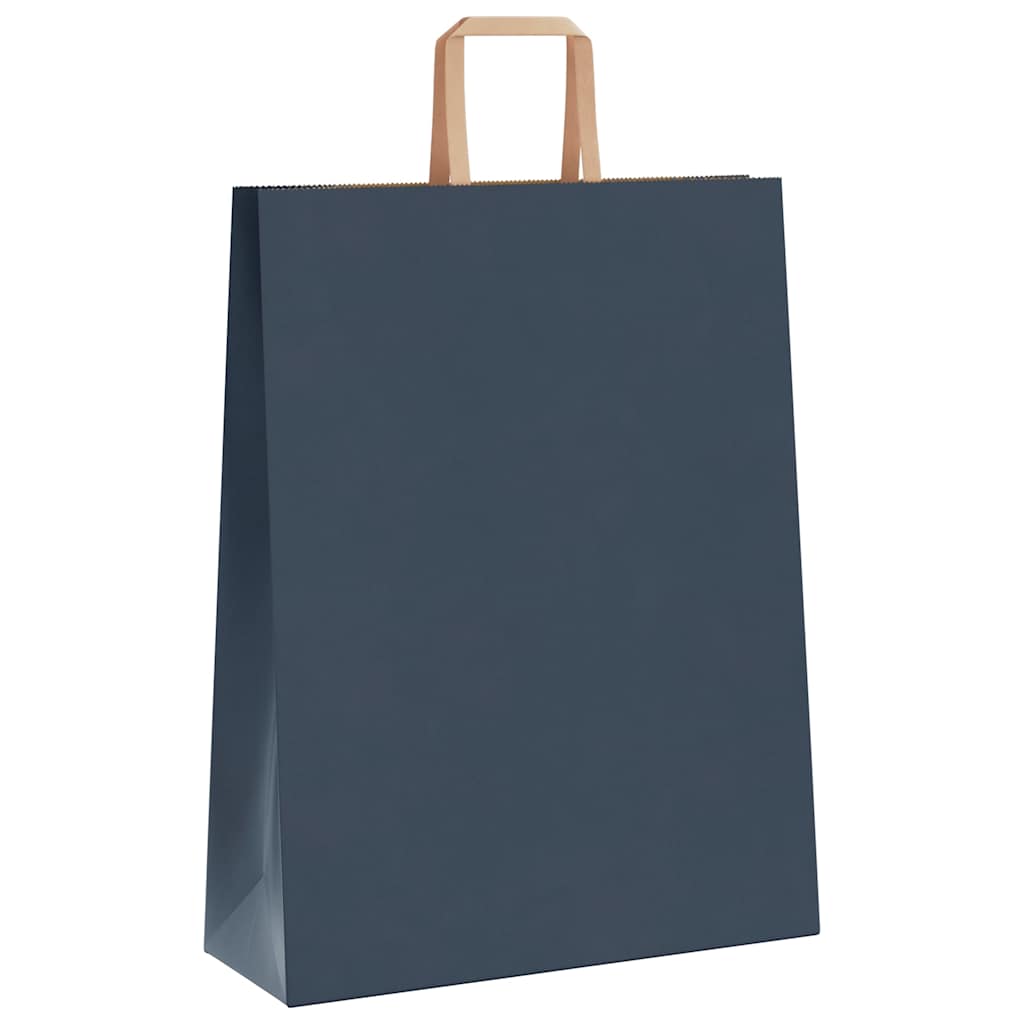 Sacchetti di Carta Kraft 50 pz con Manici Blu 32x12x42 cm