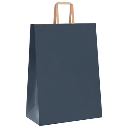 Sacchetti di Carta Kraft 50 pz con Manici Blu 32x17x44 cm