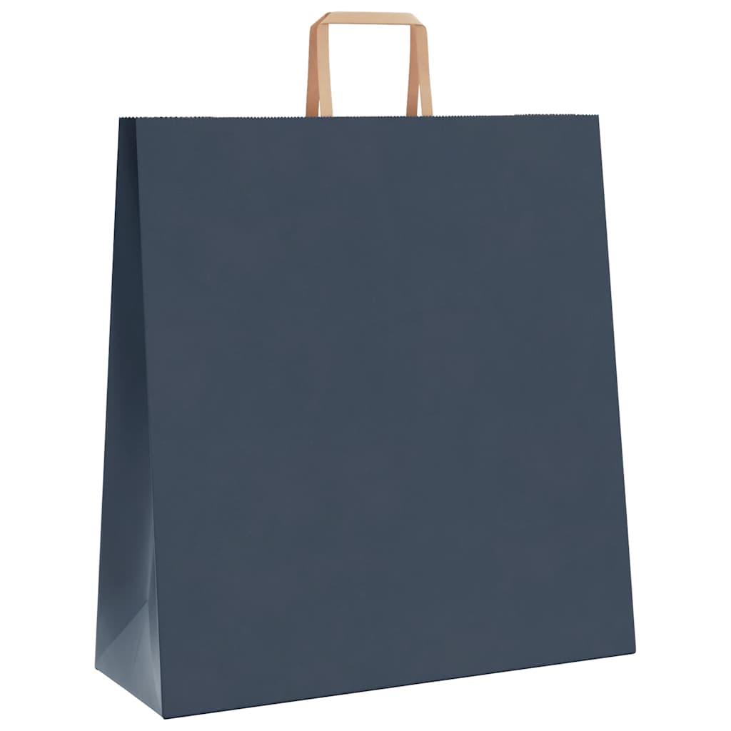 Sacchetti di Carta Kraft 50 pz con Manici Blu 45x17x48 cm