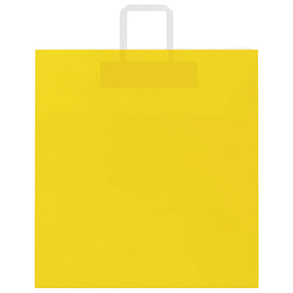 Sacchetti di Carta Kraft 250 pz con Manici Gialli 45x17x48 cm
