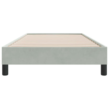 Giroletto Molle senza Materasso Grigio Chiaro 80x210 cm Velluto