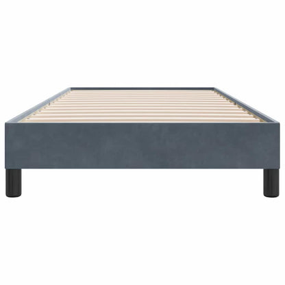 Giroletto a Molle senza Materasso Grigio Scuro 80x210cm Velluto