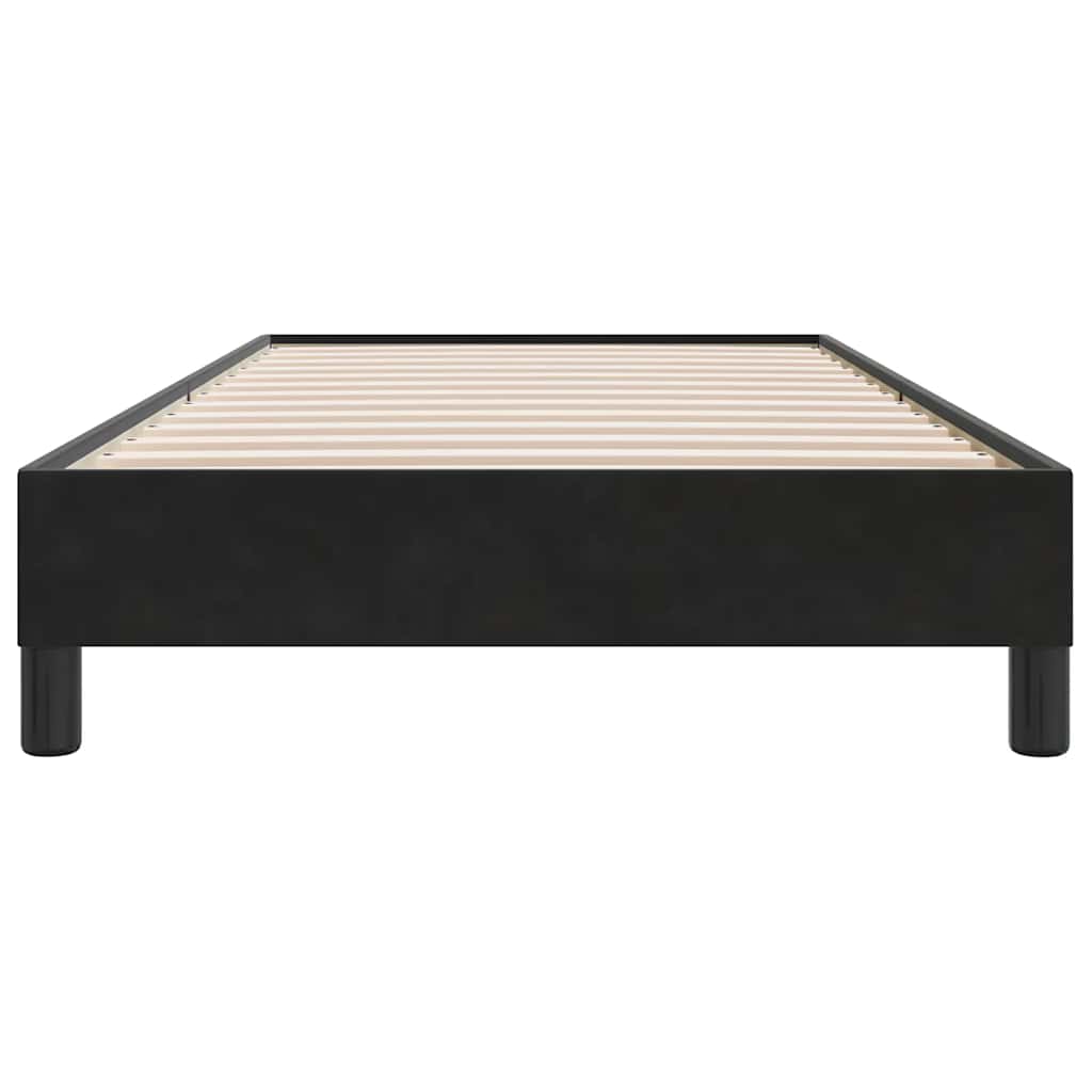 Giroletto a Molle senza Materasso Nero 80x210 cm Velluto