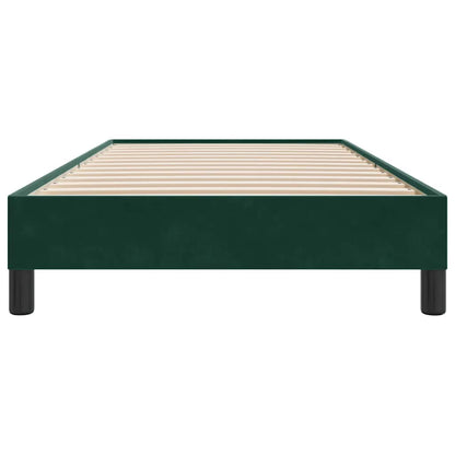 Giroletto a Molle senza Materasso Verde Scuro 80x210 cm Velluto