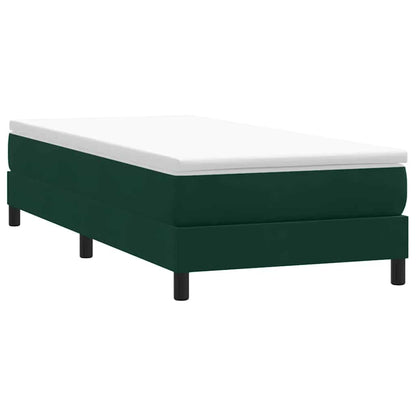 Giroletto a Molle senza Materasso Verde Scuro 80x210 cm Velluto