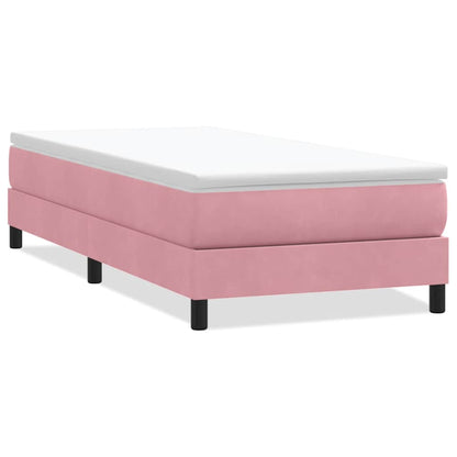 Giroletto a Molle senza Materasso Rosa 90x210 cm in Velluto