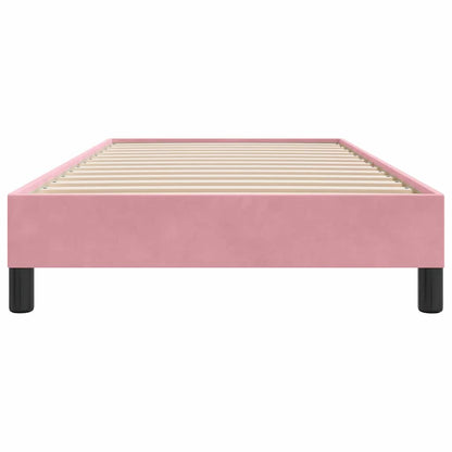 Giroletto a Molle senza Materasso Rosa 90x210 cm in Velluto