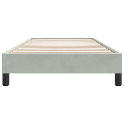 Giroletto Molle senza Materasso Grigio Chiaro 100x210cm Velluto