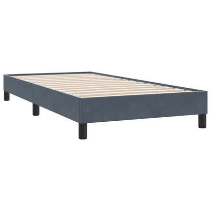 Giroletto Molle senza Materasso Grigio Scuro 100x210 cm Velluto