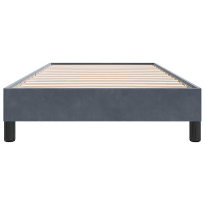 Giroletto Molle senza Materasso Grigio Scuro 100x210 cm Velluto