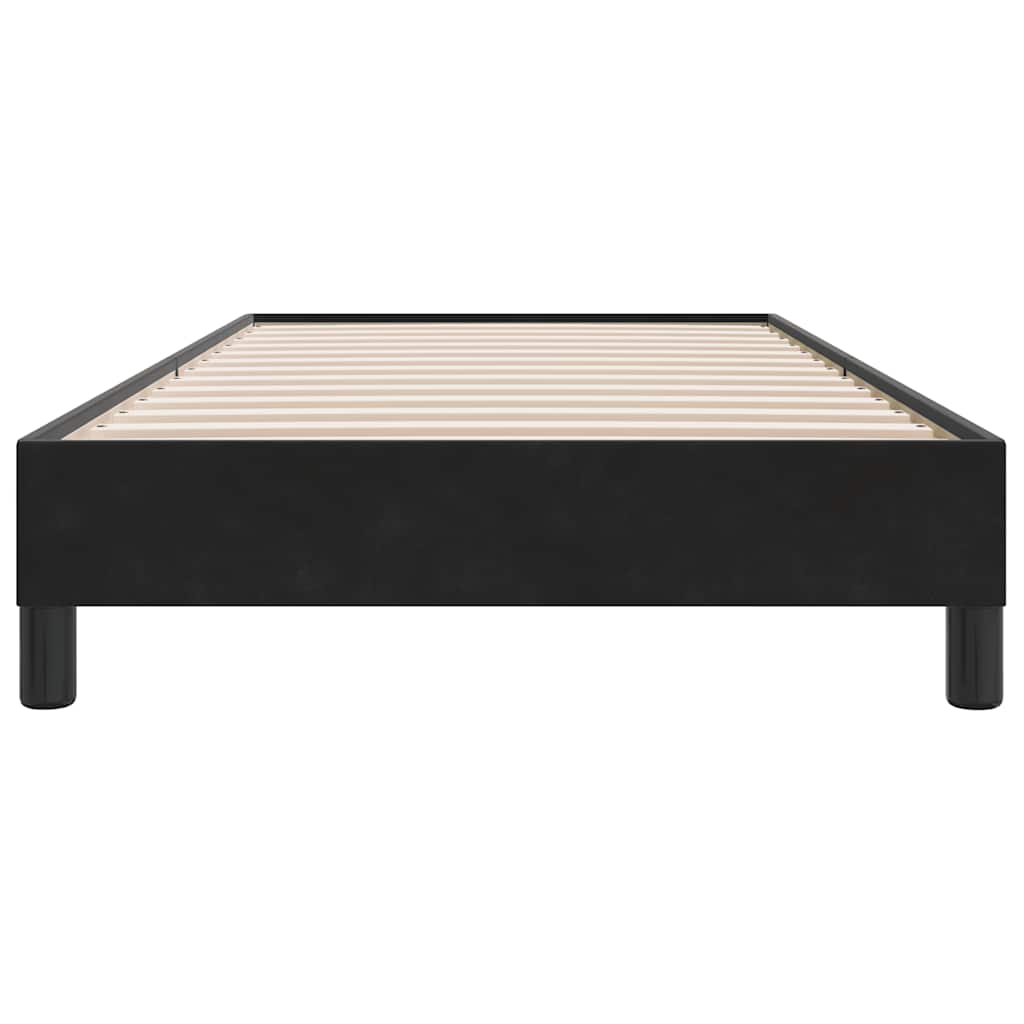Giroletto a Molle senza Materasso Nero 100x210 cm in Velluto