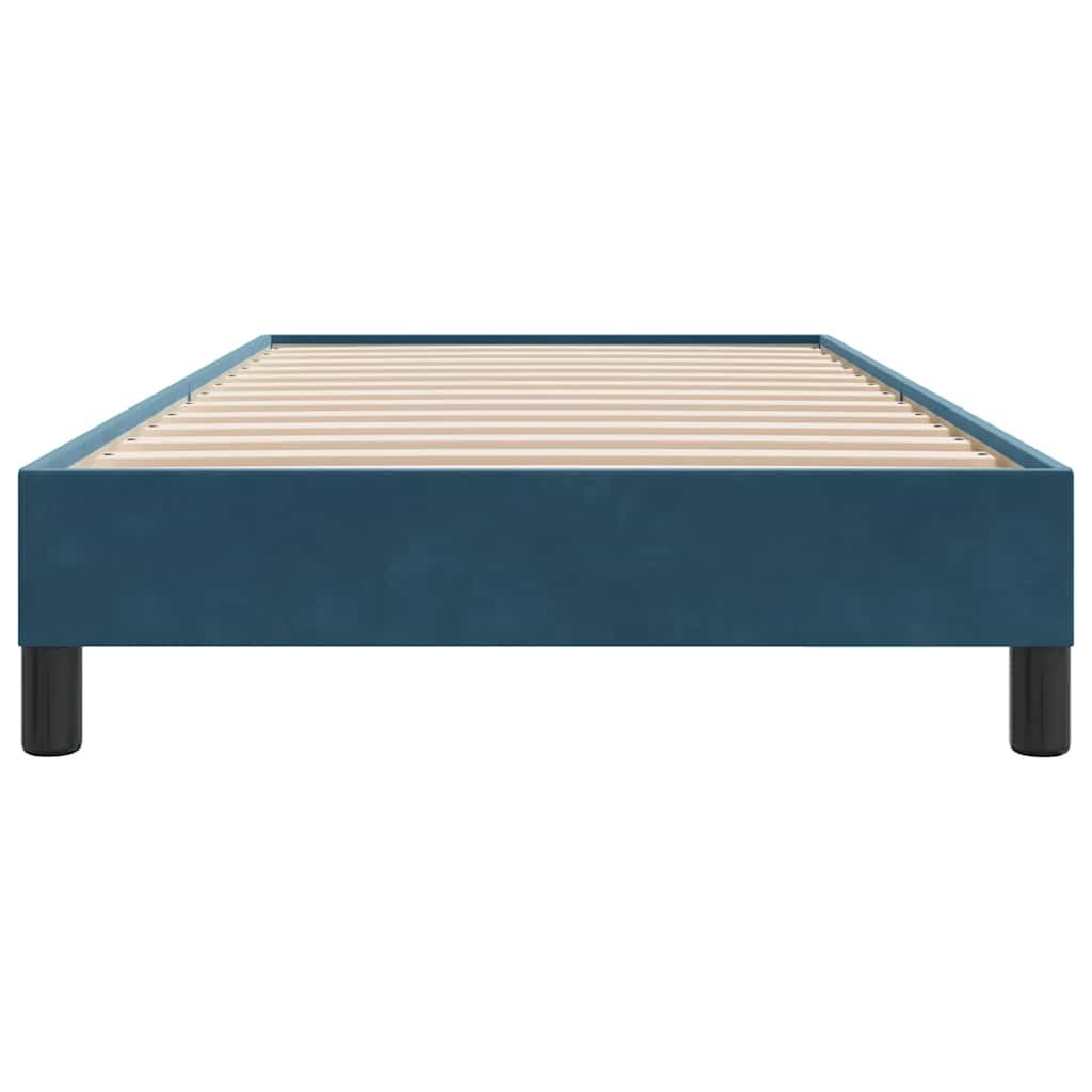 Giroletto a Molle senza Materasso Blu Scuro 100x210 cm Velluto