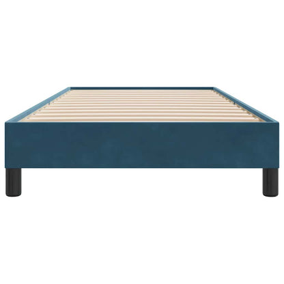 Giroletto a Molle senza Materasso Blu Scuro 100x210 cm Velluto