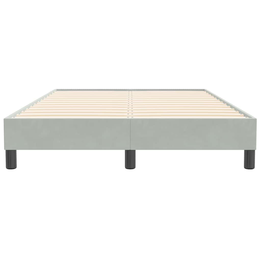 Giroletto Molle senza Materasso Grigio Chiaro 120x210cm Velluto