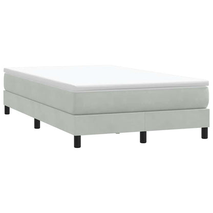 Giroletto Molle senza Materasso Grigio Chiaro 120x210cm Velluto