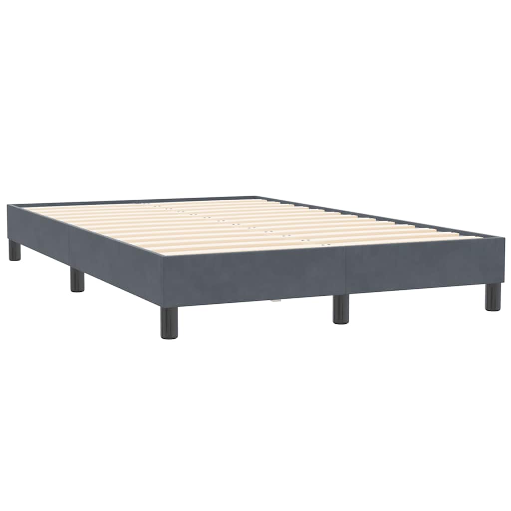 Giroletto Molle senza Materasso Grigio Scuro 120x210 cm Velluto