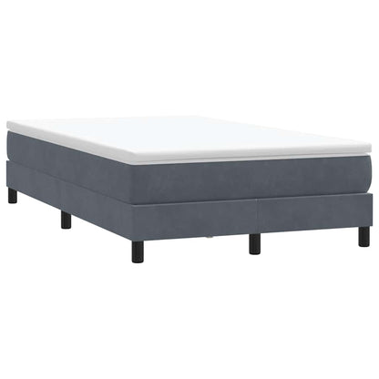 Giroletto Molle senza Materasso Grigio Scuro 120x210 cm Velluto