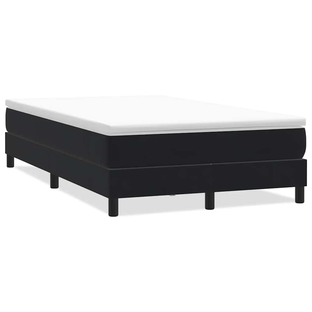 Giroletto a Molle senza Materasso Nero 120x210 cm in Velluto