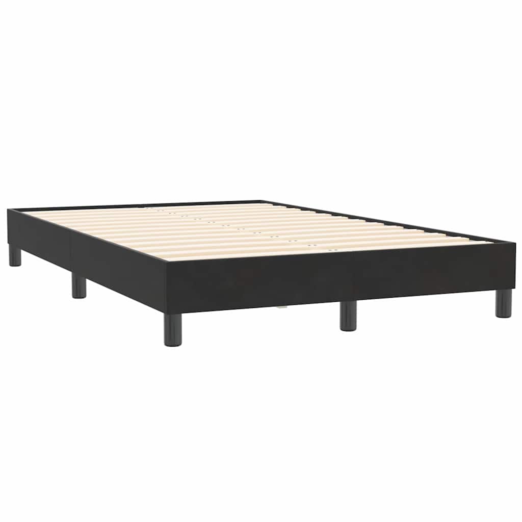 Giroletto a Molle senza Materasso Nero 120x210 cm in Velluto