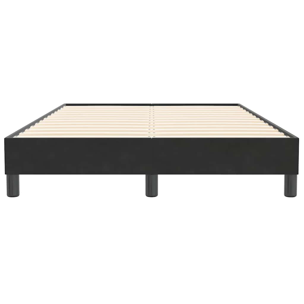 Giroletto a Molle senza Materasso Nero 120x210 cm in Velluto