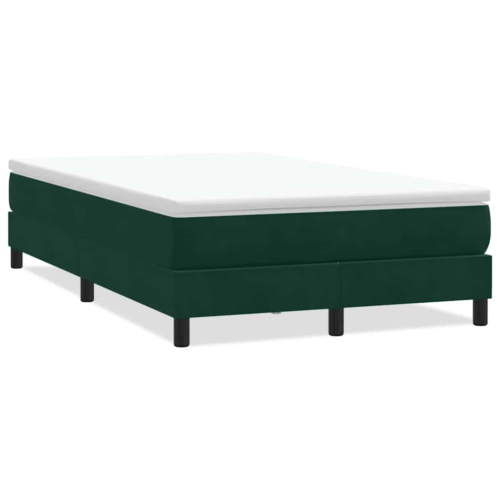 Giroletto a Molle senza Materasso Verde Scuro 120x210cm Velluto