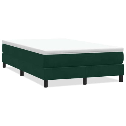 Giroletto a Molle senza Materasso Verde Scuro 120x210cm Velluto