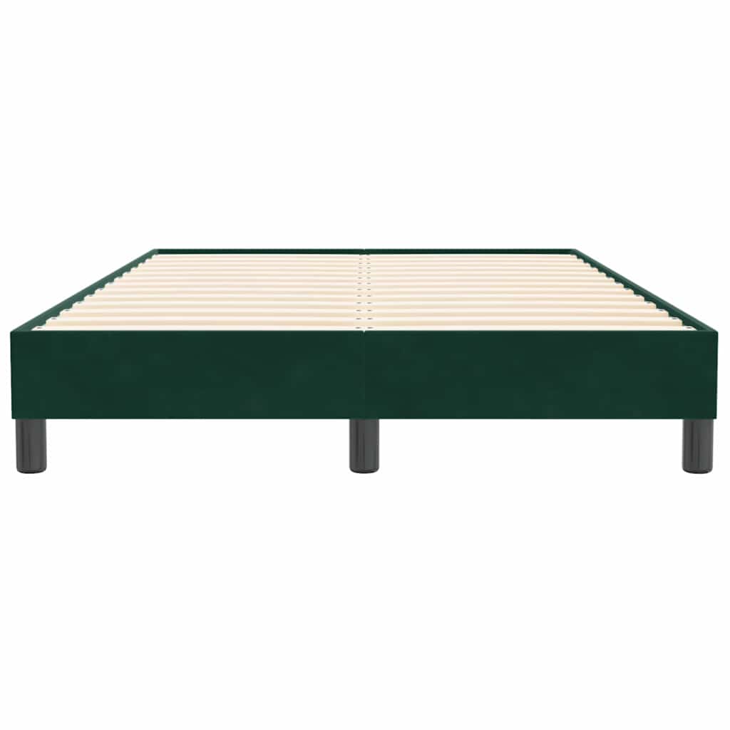 Giroletto a Molle senza Materasso Verde Scuro 120x210cm Velluto