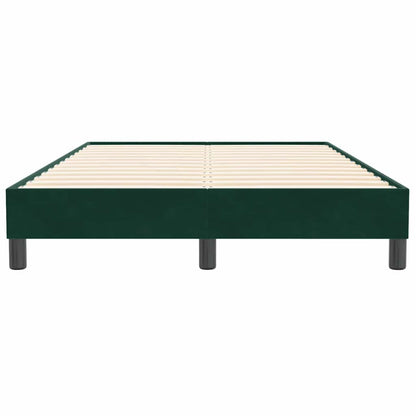 Giroletto a Molle senza Materasso Verde Scuro 120x210cm Velluto