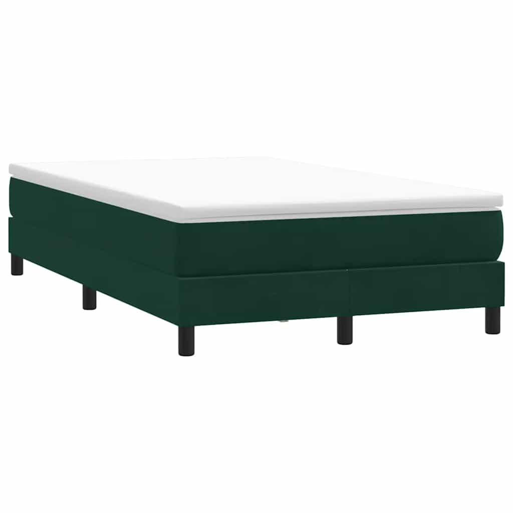 Giroletto a Molle senza Materasso Verde Scuro 120x210cm Velluto