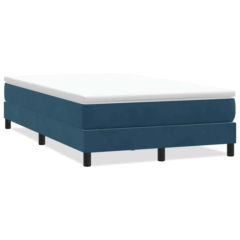 Giroletto a Molle senza Materasso Blu Scuro 120x210 cm Velluto