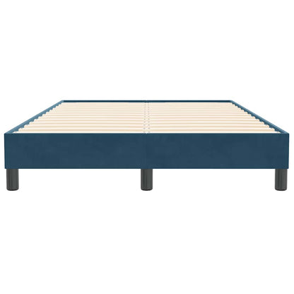Giroletto a Molle senza Materasso Blu Scuro 120x210 cm Velluto