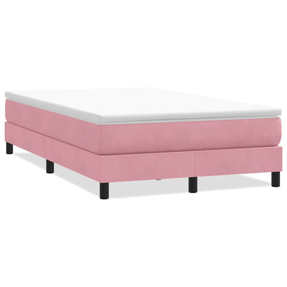 Giroletto a Molle senza Materasso Rosa 120x210 cm in Velluto
