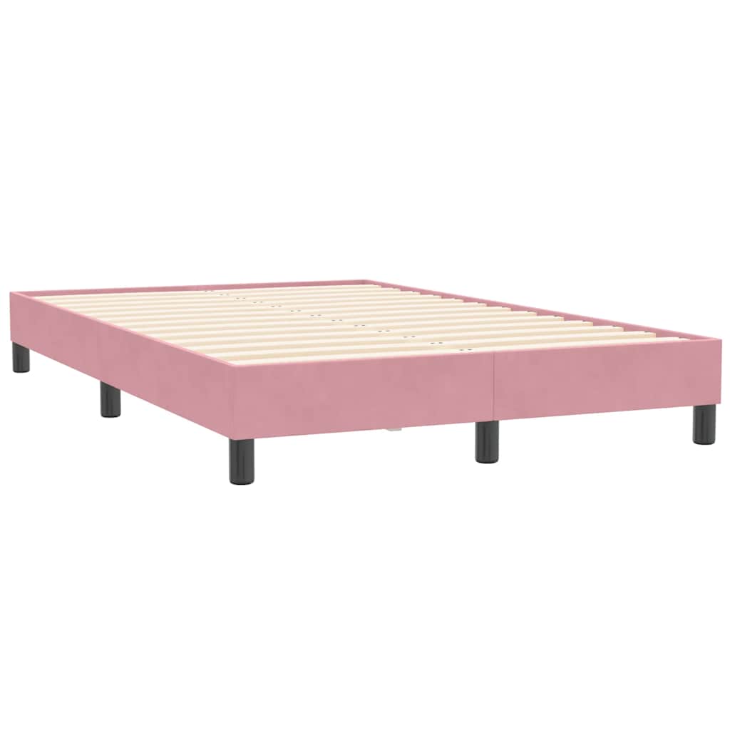 Giroletto a Molle senza Materasso Rosa 120x210 cm in Velluto