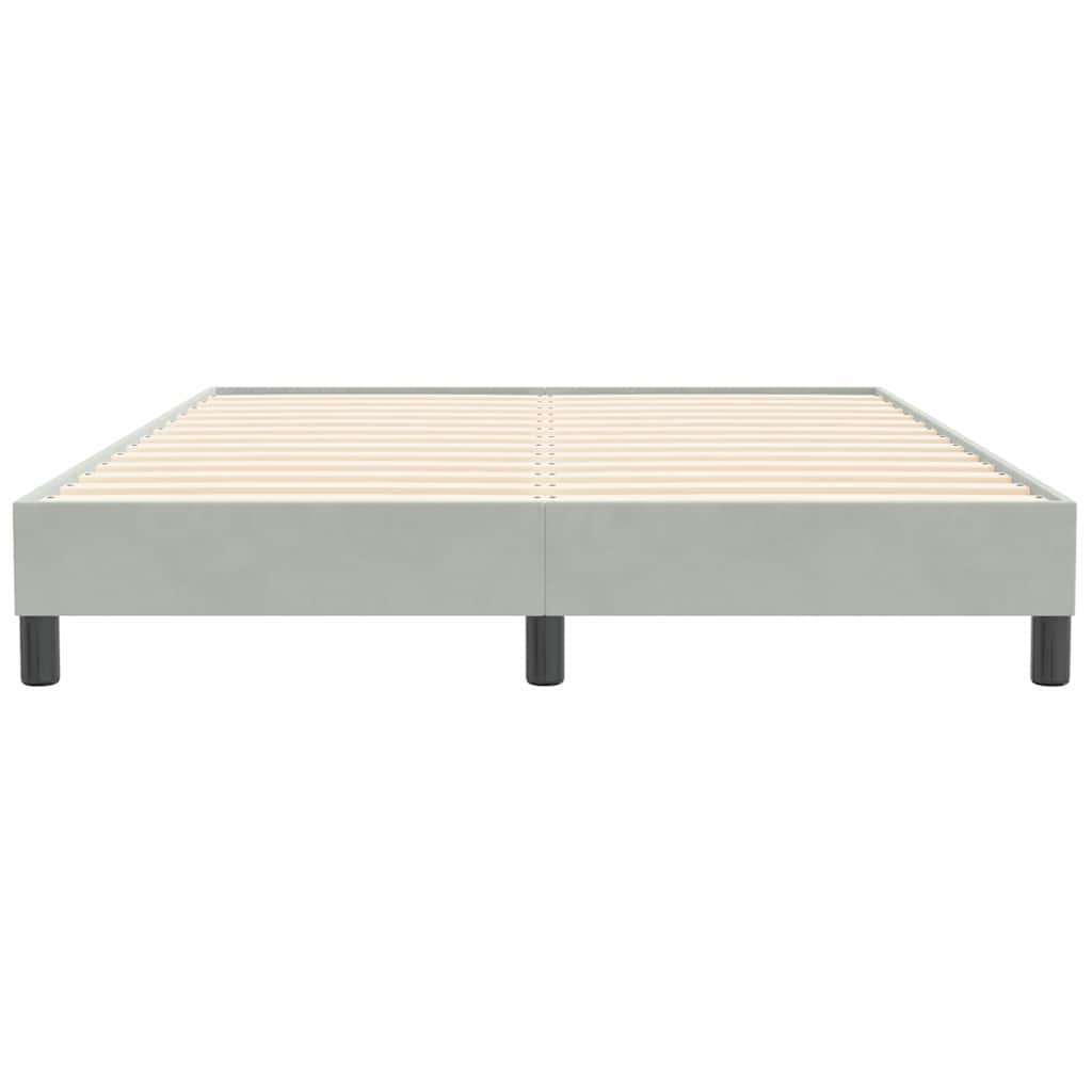 Giroletto Molle senza Materasso Grigio Chiaro 140x210cm Velluto