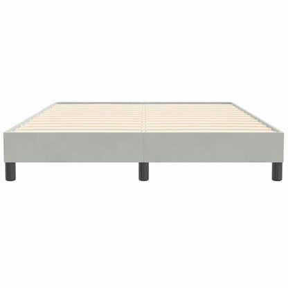 Giroletto Molle senza Materasso Grigio Chiaro 140x210cm Velluto