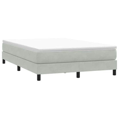 Giroletto Molle senza Materasso Grigio Chiaro 140x210cm Velluto