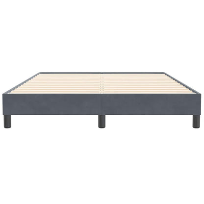 Giroletto Molle senza Materasso Grigio Scuro 140x210 cm Velluto