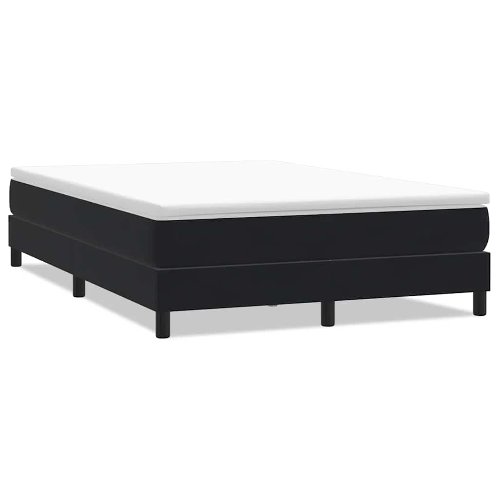 Giroletto a Molle senza Materasso Nero 140x210 cm in Velluto