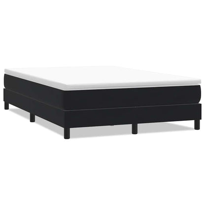 Giroletto a Molle senza Materasso Nero 140x210 cm in Velluto