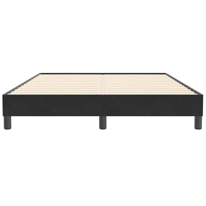 Giroletto a Molle senza Materasso Nero 140x210 cm in Velluto