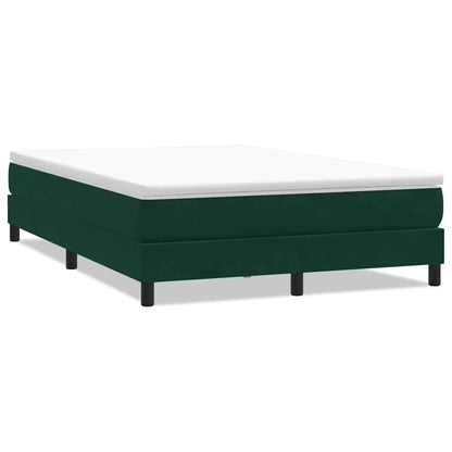 Giroletto a Molle senza Materasso Verde Scuro 140x210cm Velluto