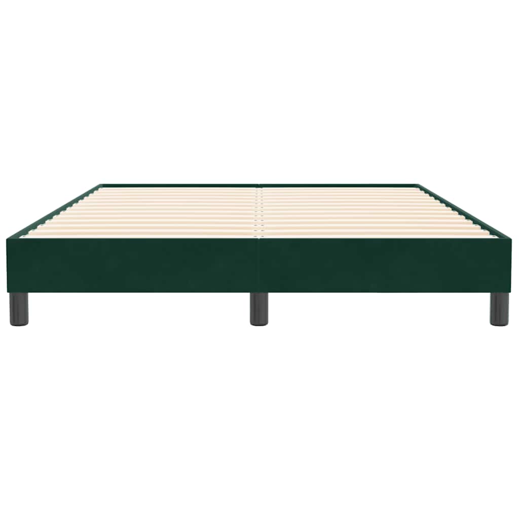 Giroletto a Molle senza Materasso Verde Scuro 140x210cm Velluto